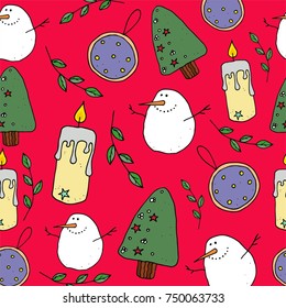 Merry Christmas and Happy new year pattern art, guarantee yourself Christmas mood