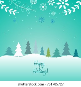 Merry Christmas and Happy New Year 2018 greeting card, vector illustration.