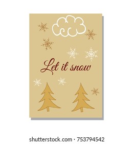 Merry Christmas and Happy New Year greeting card, banner, vector illustration