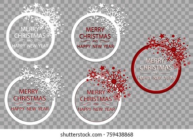 Merry Christmas and a Happy New Year round frame - Powered by Shutterstock - Get 15% off with code: PIKWIZARD15