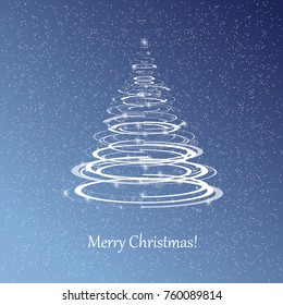Merry Christmas & Happy New Year background. Greeting card.
