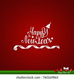 Merry Christmas and Happy new year Greeting Card, vector illustration.