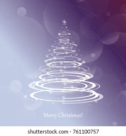 Merry Christmas & Happy New Year background. Greeting card. Vector illustration.