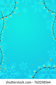 Merry Christmas and Happy New Year. Snowflakes. Vector illustration