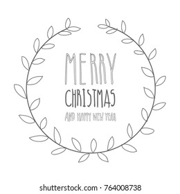 Merry Christmas and Happy New Year vector text Calligraphic Lettering design card template. Creative typography for Holiday Greeting Gift Poster. 