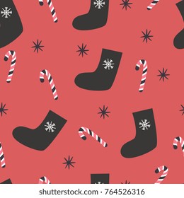 Merry Christmas and Happy New Year seamless pattern