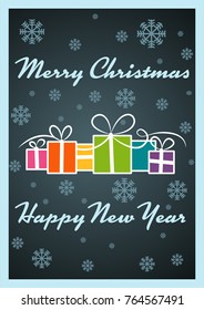 Merry Christmas and Happy New Year 2018 Postcard