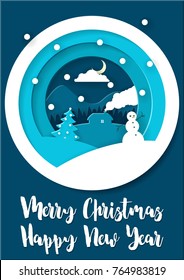 Merry Christmas and Happy New Year 2018 Greeting Card, Wallpaper, Poster