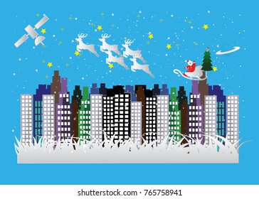 Merry Christmas and happy New Year concept , vector and illustration.