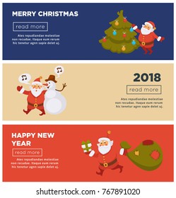 Merry Christmas and Happy New Year 2018 Internet posters