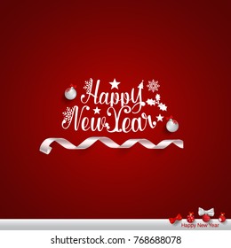 Feliz Navidad y Feliz Año Nuevo Tarjeta de felicitación, ilustración vectorial.