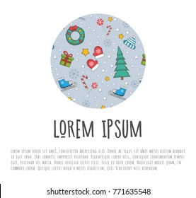 Merry Christmas and Happy New Year sale sign card