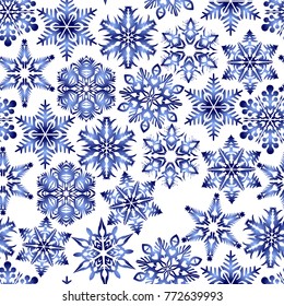 Merry Christmas and Happy New Year seamless background pattern. Will be perfect for wrapping paper, textile, background