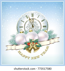 Merry Christmas and a Happy New Year 2018. Vector illustration . 