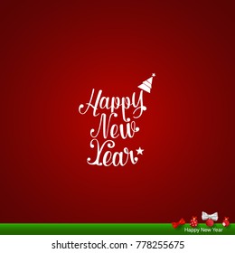 Merry Christmas and Happy new year Greeting Card, vector illustration.