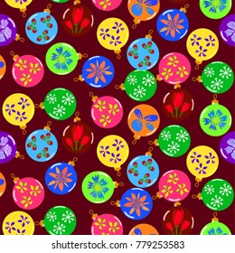 Merry Christmas and Happy New Year seamless background pattern. Will be perfect for wrapped paper, textile, background