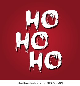Merry Christmas. Happy New Year. Red background. Ho Ho Ho
