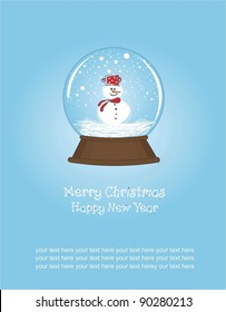 Merry Christmas and Happy New Year, greeting card