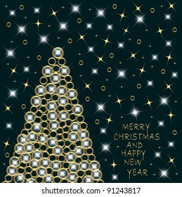 Merry Christmas and Happy New Year vector