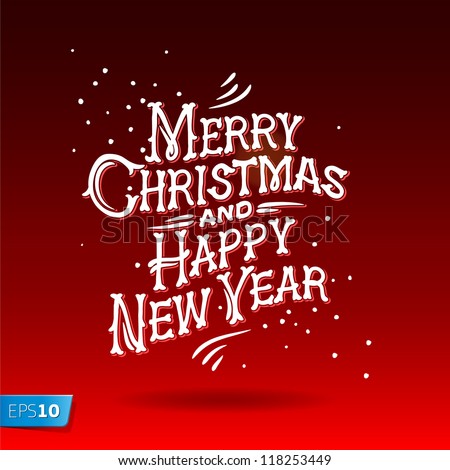 Merry Christmas Happy New Year Greeting Image vectorielle de stock