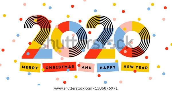 Merry Christmas Happy New Year Stock Vector Royalty Free