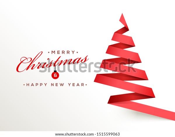 Merry Christmas Happy New Year Celebration Stock Vector (Royalty Free ...