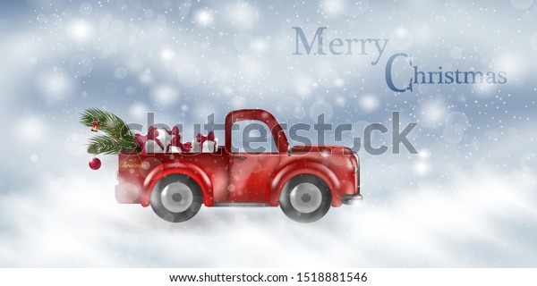 Merry Christmas Happy New Year Red Stock Vector (Royalty Free) 1518881546