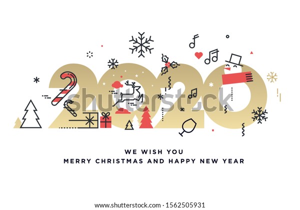 Image Vectorielle De Stock De Joyeux Noel Et Bonne Annee