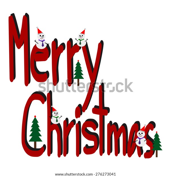 Merry Christmas Happy New Year Vector Stock Vector (Royalty Free) 276273041