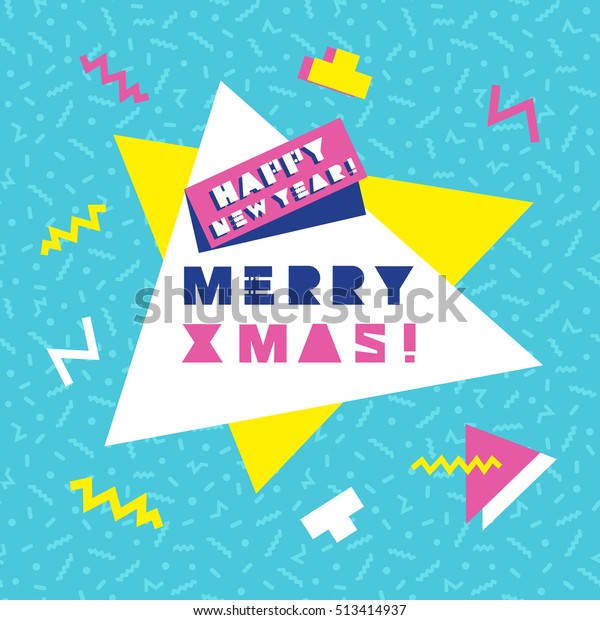 Frohliche Weihnachten Und Happy Neujahrskarte Im Hellen Stock Vektorgrafik Lizenzfrei
