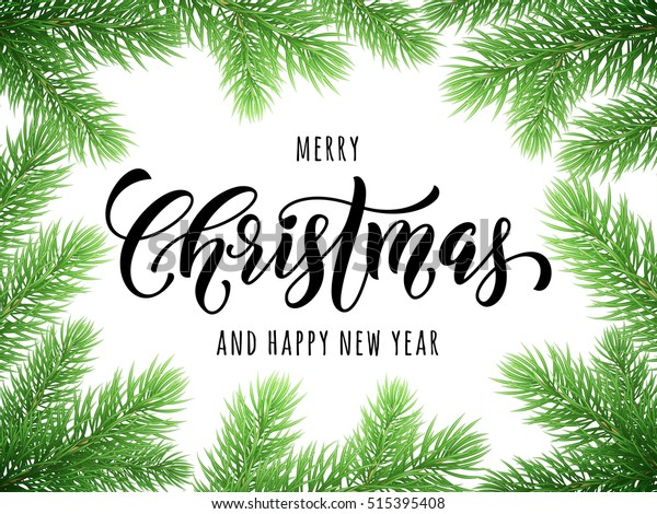 Merry Christmas Happy New Year Greeting Stock Vector (Royalty Free ...