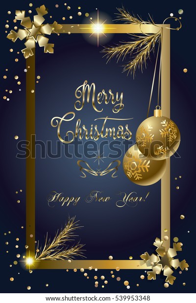 Merry Christmas 2022 Glitter Merry Christmas Happy New Year Greeting Stock Vector (Royalty Free)  539953348 | Shutterstock