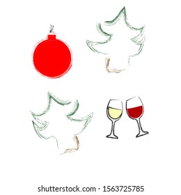 Merry Christmas and Happy New Year.Holiday scene.Winter.Happines.
