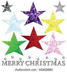 Merry christmas and happy new year,low poly triangle style