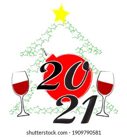 Merry Christmas and Happy New Year.Party scene with decoration.