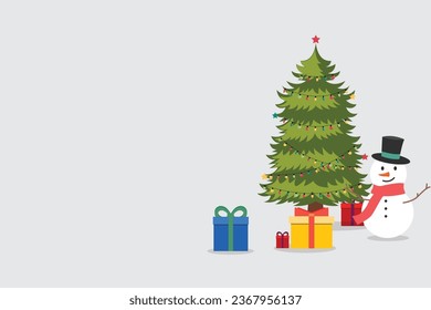 Merry Christmas and Happy New Years background with copy space area.