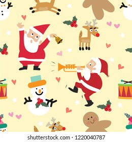 Merry Christmas and happy new year.Seamless pattern,background,Gift wrapping paper.