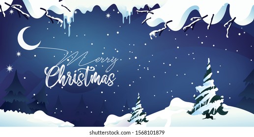 Merry Christmas. Happy Christmas with winter background