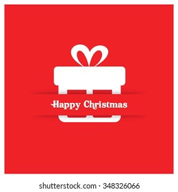 Merry Christmas and Happy Winter background celebration typography with presents and giftbox. Vector illustration.