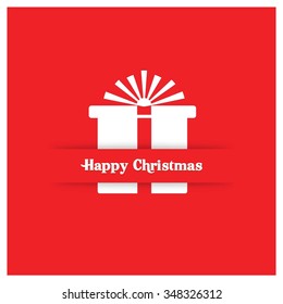 Merry Christmas and Happy Winter background celebration typography with presents and giftbox. Vector illustration.