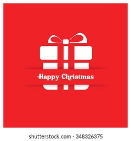 Merry Christmas and Happy Winter background celebration typography with presents and giftbox. Vector illustration.