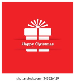 Merry Christmas and Happy Winter background celebration typography with presents and giftbox. Vector illustration.