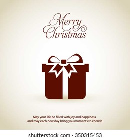 Merry Christmas and Happy Winter background celebration typography with presents and gift box. Vector illustration.