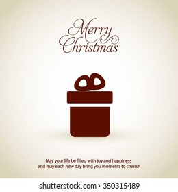 Merry Christmas and Happy Winter background celebration typography with presents and gift box. Vector illustration.