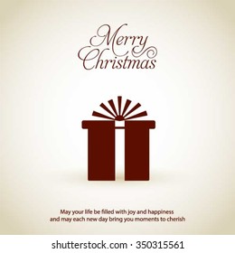Merry Christmas and Happy Winter background celebration typography with presents and gift box. Vector illustration.