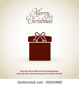 Merry Christmas and Happy Winter background celebration typography with presents and gift box. Vector illustration.