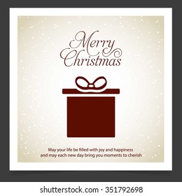 Merry Christmas and Happy Winter background celebration typography with presents and gift box