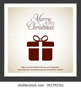 Merry Christmas and Happy Winter background celebration typography with presents and gift box