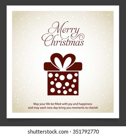 Merry Christmas and Happy Winter background celebration typography with presents and gift box