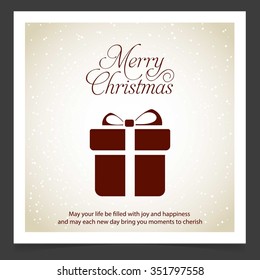 Merry Christmas and Happy Winter background celebration typography with presents and gift box